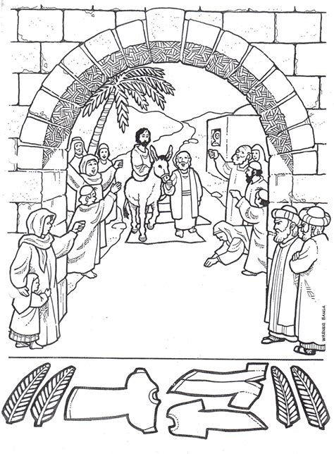 Free Printable Children S Palm Sunday Coloring Pages