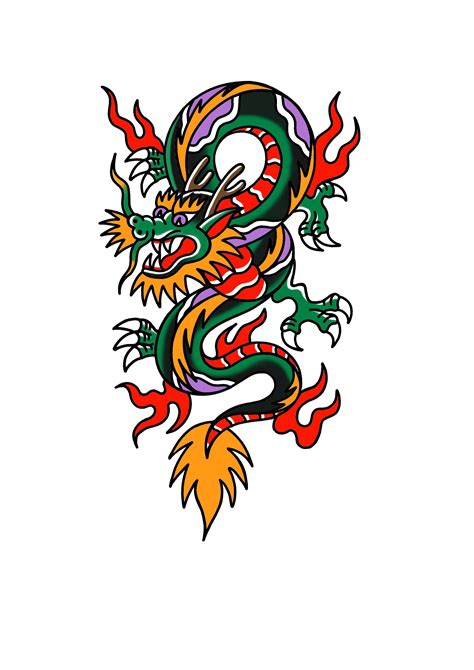 Tripdibujos Dragon Tattoo Traditional Tattoo Dragon American