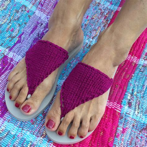 Diy Knitted Flip Flop Recipe Crafts From The Cwtch