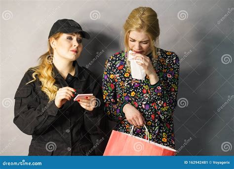 Security Guard And Shoplifter Stock Image Image Of Girl Store 162942481