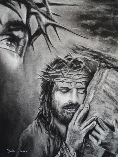 Christ Drawing By Carla Carson