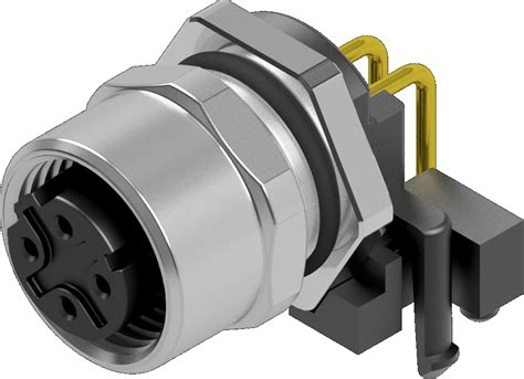 M12 Circular Connector Tht Right Angle