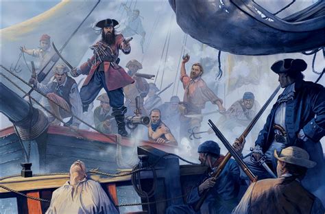 Blackbeard Boarding A Ship