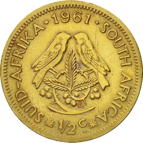 Coin South Africa 12 Cent 1961 Ef40 45 Brass Km56 Africa