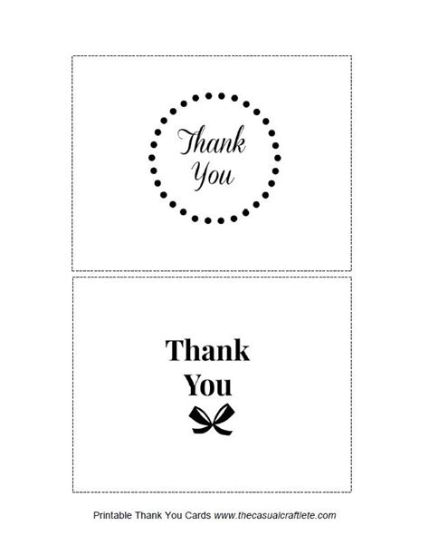 Two Thank Cards With The Words Thank You In Black And White On Top Of