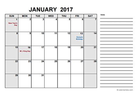 2017 Free Calendar Pdf Free Printable Templates