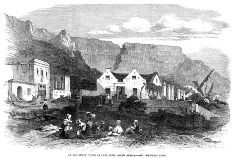 South Africa Boers 1864 Nan Old Dutch House At Cape Town South