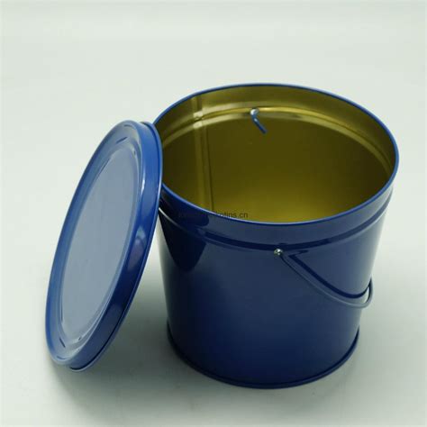 Bucket Tin Box With Lid And Handle China Manufacturer Metal Packaging