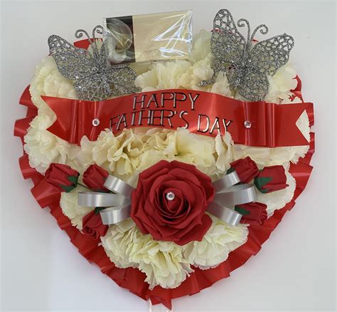 Maybe you would like to learn more about one of these? Artificial Silk Heart Wreath Father's Day Flowers ...