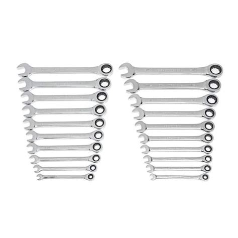 Gearwrench 72 Tooth 12 Point Saemetric Combination Ratcheting Wrench Set 20 Piece 35720 06