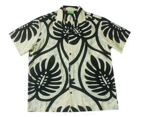 Available in blue, green, grey etc. Monstera Leaf Cream Black Hawaiian Rayon Men Shirt | Jade ...