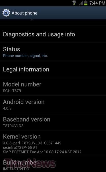 Leaked Android Build Screenshots Show Off T879 Model