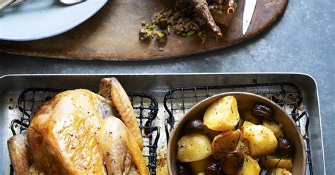 Brined Guinea Fowl With Chestnut Roasted Food And Travel Magazine