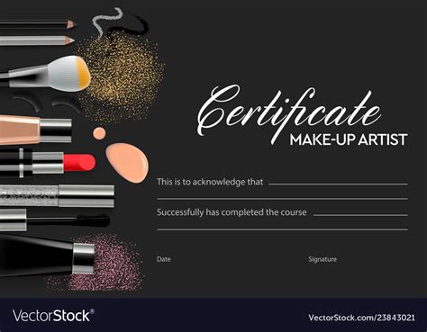 Makeup Cl Certificate Template Bios Pics