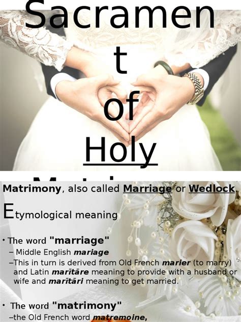 Sacrament Of Holy Matrimony Marriage Sacraments