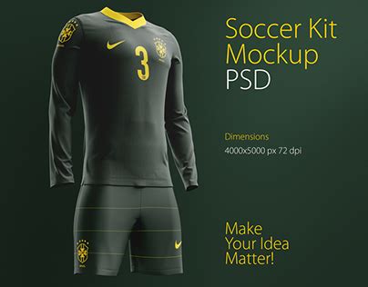 soccer kit mockup psd  behance