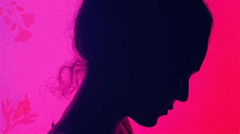 Download Neon Pink Aesthetic Femme Side Profile Wallpaper