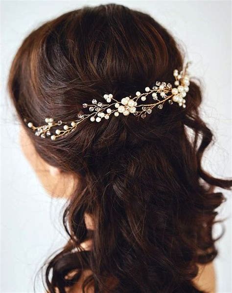 Pearls Hair Vine Wedding Hairvine Bridal Hairpiece Ivory Hair Bridal