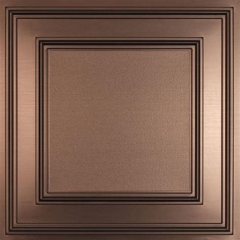 Ceilume Cambridge Faux Bronze 2 Ft X 2 Ft Lay In Or Glue Up Ceiling