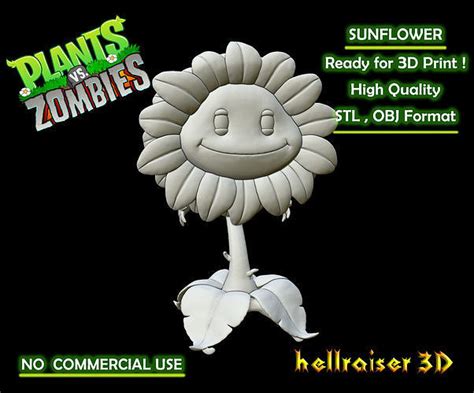 Plants Vs Zombies Sunflower 3d Model 3d Printable Cgtrader