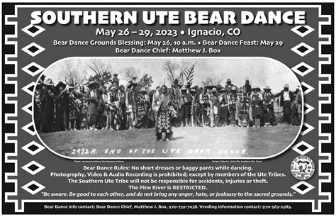 the southern ute drum 2023 southern ute bear dance