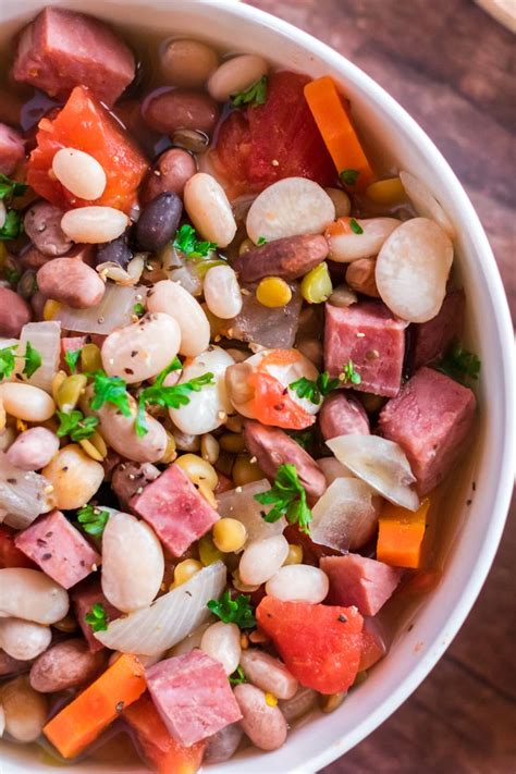 Maybe you would like to learn more about one of these? Easy Crockpot Ham and Bean Soup | Best Healthy No Soak ...