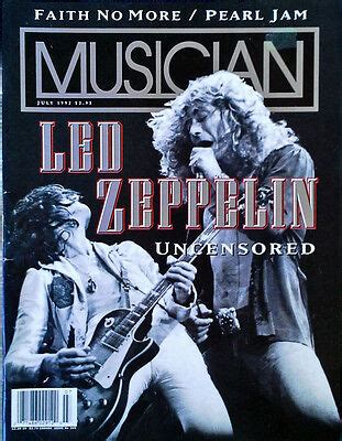 LED ZEPPELIN UNCENSORED MUSICIAN MAGAZINE COVER STORY JULY 1992