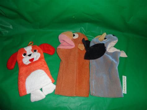 3 Piece Hand Puppet Baby Einstein And Dog Wash Cloth Puppet Dog Wash