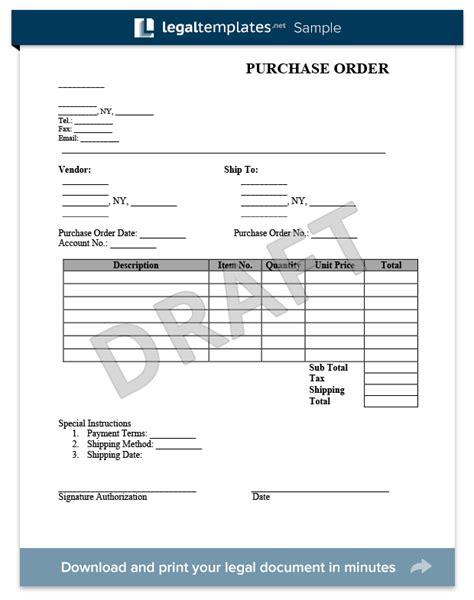 Purchase Order Sample For More Information On Purchase Order