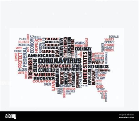 United States Coronavirus Word Cloud Map America Coronavirus Map