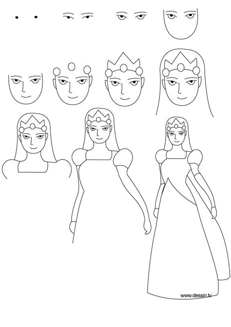 How To Draw A Princess Dress Step By Step Drawing Princess Princess