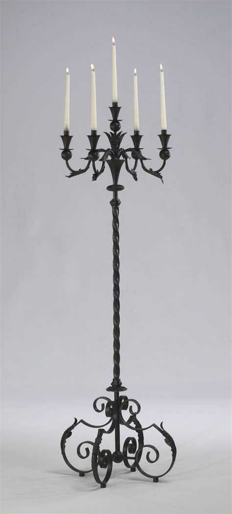 Wrought Iron Floor Candelabra Stand Candle Holder Large 5 Feet Tall
