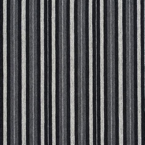 Onyx Black And Gray Stripe Country Damask Upholstery Fabric