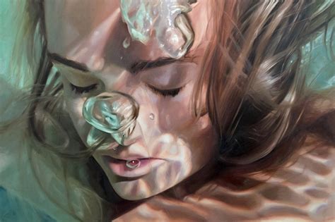 Hyperrealistic Underwater Paintings Of Women In A Deep State Of Tranquility