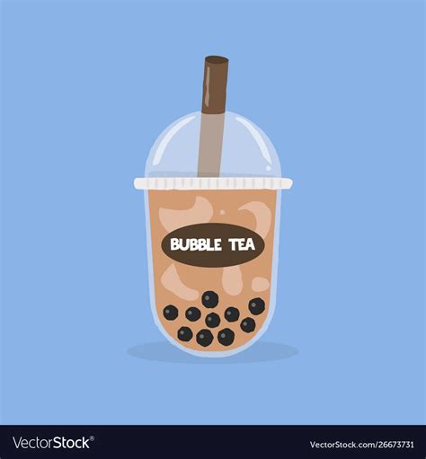Bubble Tea Or Pearl Milk Tea Royalty Free Vector Image