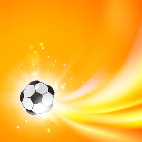 Free Shining Soccer Ball On An Orange Background Nohatcc
