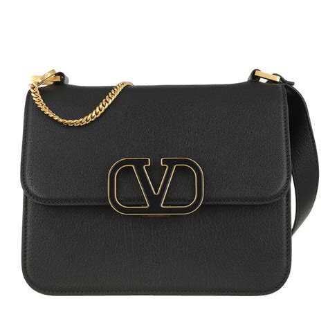 Valentino Garavani V Logo Crossbody Bag Black In Schwarz Fashionette