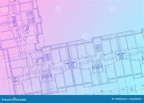 Floor Plan Drawing Architectural Building Drawing Stock Illustration