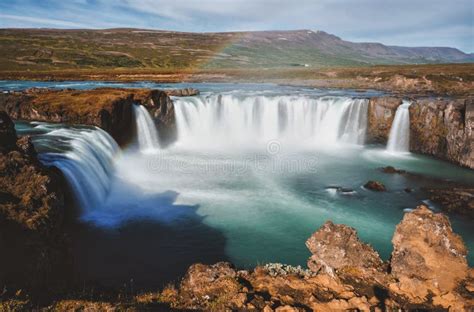 The Godafoss Waterfall In North Iceland Stock Photo Image Of Amazing