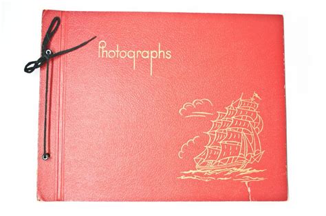 Red Photo Album Vintage Blank Photo Album Black Paper Etsy Paper Photo Album Vintage Photo