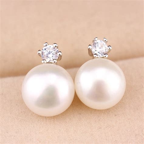 Fashion Wedding Pearl Jewelry Accessories Silver Color Pearl Earrings
