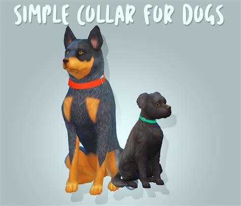 Simple Collars Crazycupcakes Sims 4 Pets Dog Drawing Pets