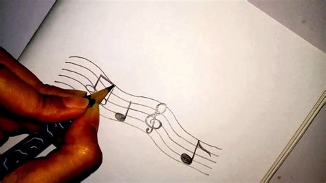 How To Draw A Music Notes Easy Way Music Notes Drawing Music Notes