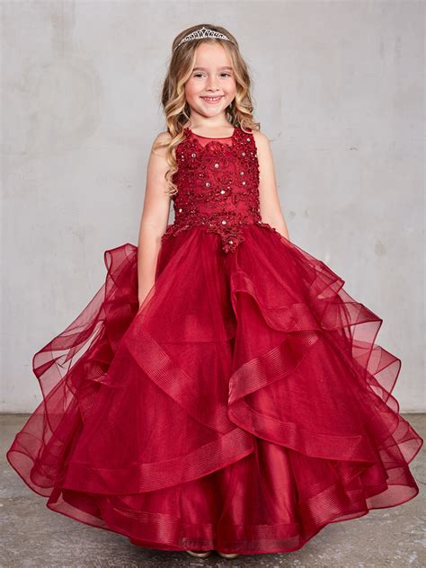 Pageant Dresses For Young Girls With Ruffles