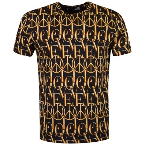 Love Moschino Blackgold Love And Peace T Shirt Men From Brother2brother Uk