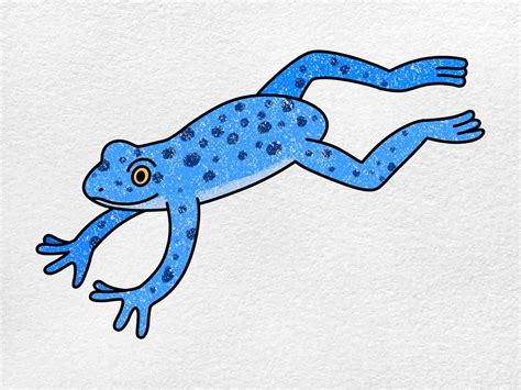 How To Draw A Jumping Frog Helloartsy
