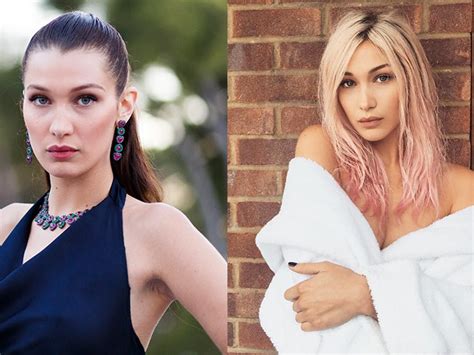 bella hadid s blonde hair with pink ombré will make you do a double take self