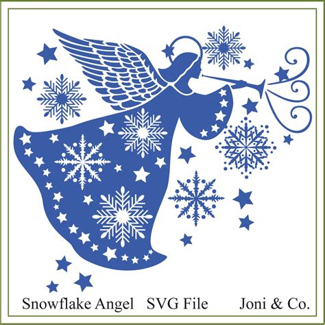 Christmas Angel Svg Snowflake Angel Svg Glass Block Svg Cut Etsy