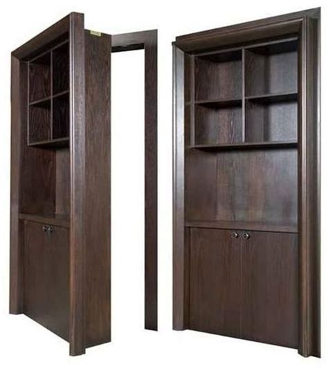 Space Saving Interior Doors With Shelves Offering Convenient Storage