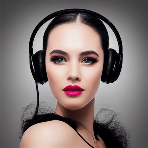 Beautiful Swinger Woman With Insanely Detailed Stereo Headphones